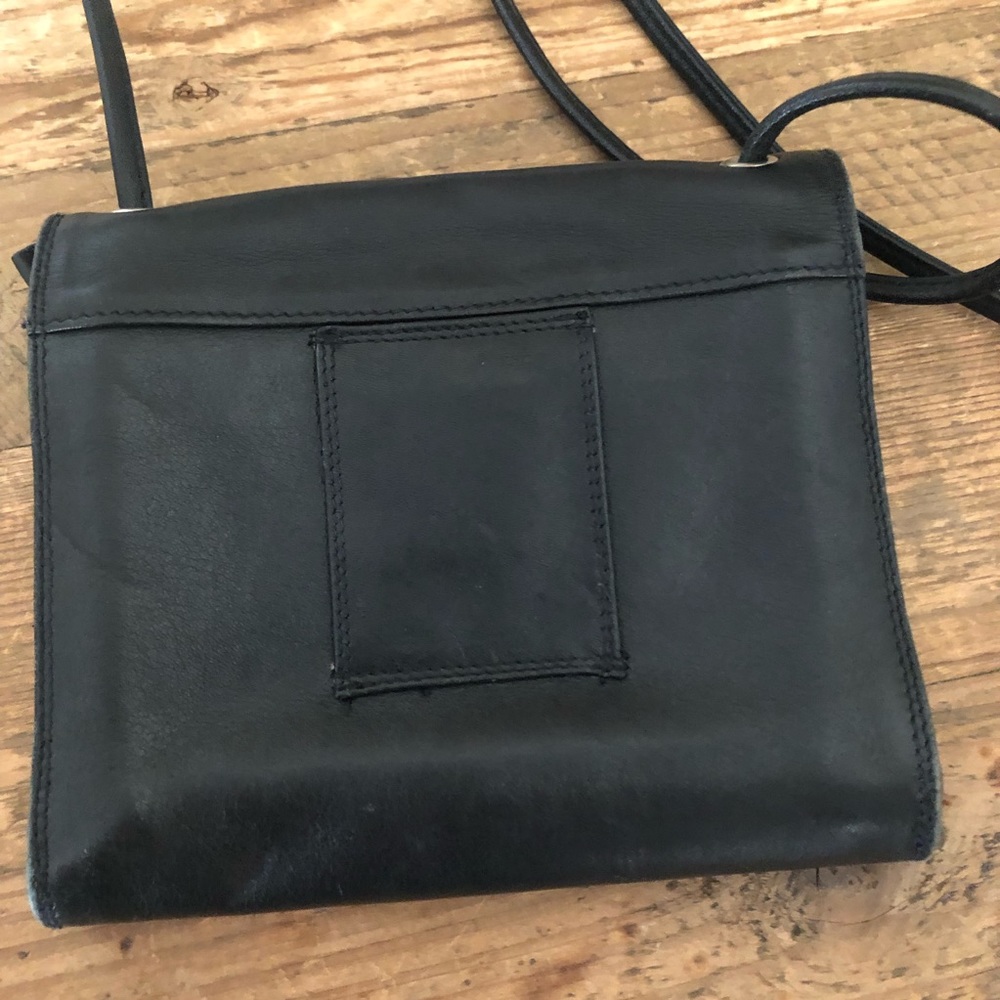 Derek Alexander Black Leather Crossbody Bag/Wallet - Picture 3 of 8